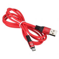 Кабель Digma MICROUSB-1.2M-BRAIDED-R USB (m)-micro USB (m) красный 1,2м